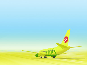 Картинка авиакомпания сибирь авиация 3д рисованые graphic
