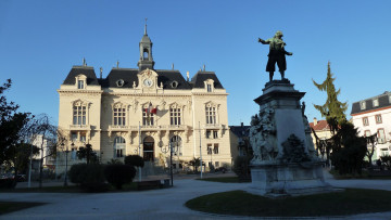 Картинка l`h& 244 tel de ville tarbes города памятники скульптуры арт объекты франция