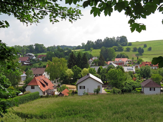 Обои картинки фото германия, бавария, нидерайхбах, города, пейзажи, дома, пейзаж