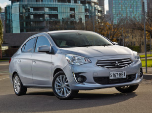 обоя автомобили, mitsubishi, mirage, sedan, au-spec, 2014г