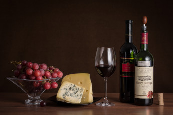 Картинка еда натюрморт сыр виноград бокал красное вино