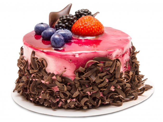 Обои картинки фото еда, торты, шоколад, ягоды, торт