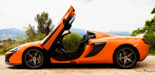 Обои картинки фото mclaren 650s spider, автомобили, mclaren, оранжевый, spider