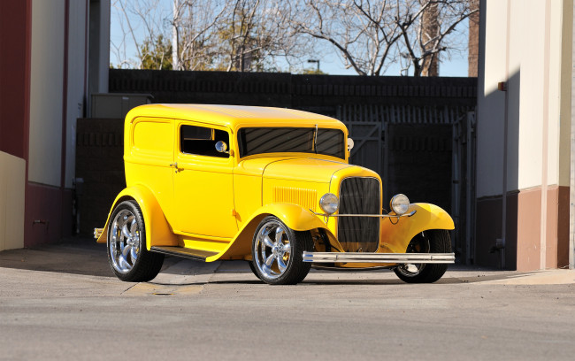 Обои картинки фото 1932 ford sedan delivery street rod, автомобили, custom classic car, ford