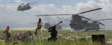 Картинка 3д+графика армия+ military солдаты оружие вертолеты