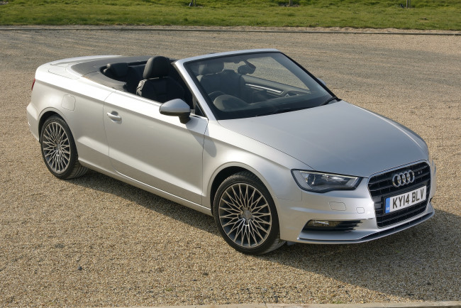 Обои картинки фото автомобили, audi, cabriolet, a3, uk-spec, 2-0, tdi, светлый, 2014г, 8v