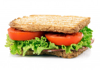 Картинка еда бутерброды +гамбургеры +канапе салат помидоры хлеб колбаса