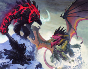 обоя видео игры, dungeons & dragons online, драконы, монстры, скалы, дубина