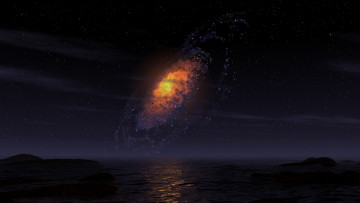 Картинка космос арт море галактика