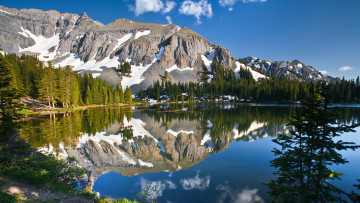 Картинка природа реки озера озеро деревья отражение горы
