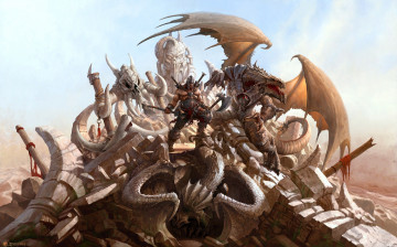 Картинка видео игры dragon eternity череп воин
