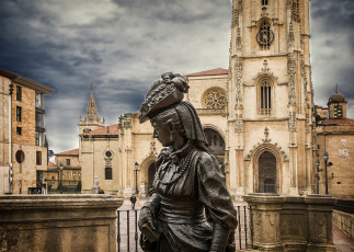 Картинка cathedral of san salvador oviedo asturias spain города памятники скульптуры арт объекты овьедо астурия испания собор сан-сальвадор