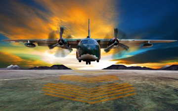 Картинка авиация 3д рисованые v-graphic фон амолёт