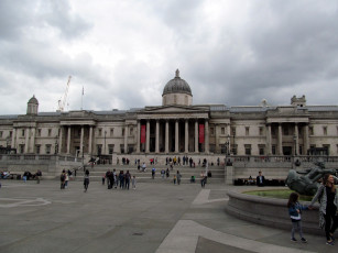 обоя national art gallery, trafalgar square, города, лондон , великобритания, trafalgar, square, national, art, gallery