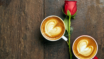 Картинка еда кофе +кофейные+зёрна роза рисунок