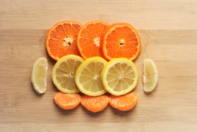 Обои картинки фото еда, цитрусы, мандарин, апельсин, лимон