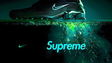 Картинка бренды nike supreme кроссовки реклама