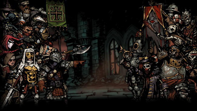 Обои картинки фото видео игры, darkest dungeon, персонажи, замок