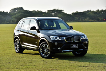 Картинка bmw+x3 автомобили bmw черный лужайка