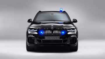 Картинка bmw+x5+protection+vr6+2019 автомобили bmw черный мигалка