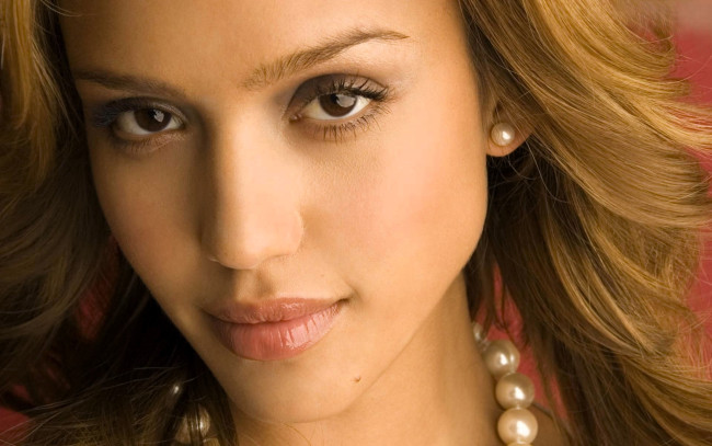 Обои картинки фото девушки, jessica alba, актриса, лицо