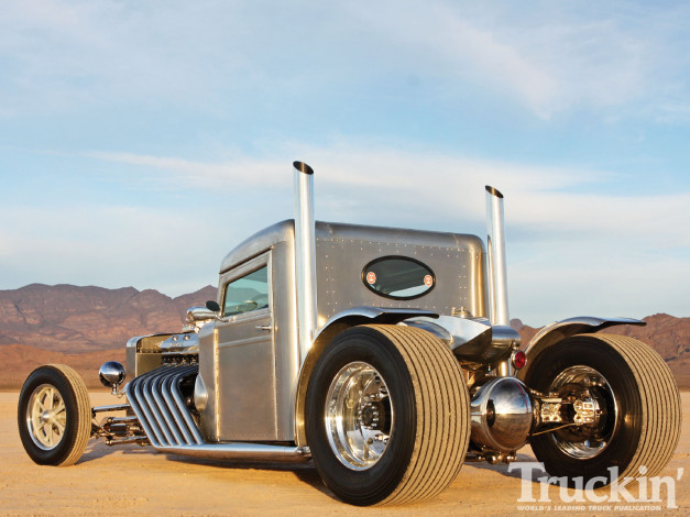 Обои картинки фото peterbilt, hot, rod, truck, автомобили, hotrod, dragster