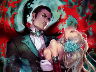 Картинка фэнтези вампиры девушка кровь