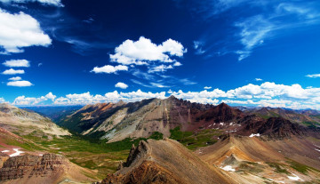 Картинка природа горы облака вершины пейзаж