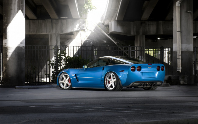 Обои картинки фото автомобили, corvette, blue