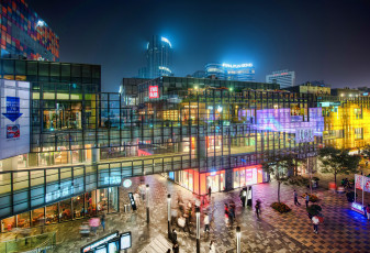 Картинка города пекин китай кнр торговый центр люди современная архитектура мегаполис