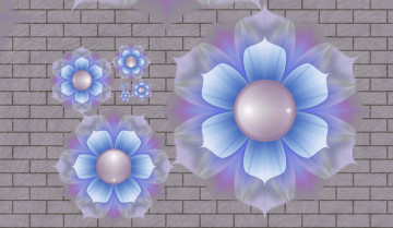 Картинка 3д графика fractal фракталы узор лепестки цветы