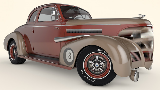 Обои картинки фото автомобили, 3д, chevrolet, 1939