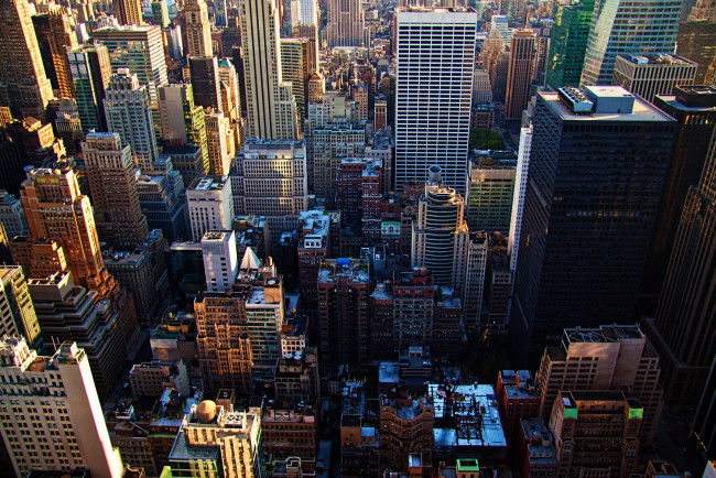 Обои картинки фото города, нью, йорк, сша, вид, сверху, панорама