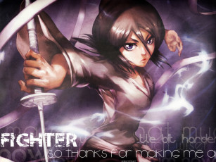 Картинка аниме bleach девушка shinigami меч kuchiki rukia