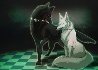 Картинка аниме psycho-pass арт волки