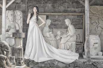 Картинка девушки -unsort+ азиатки скульптуры стиль азиатка платье девушка