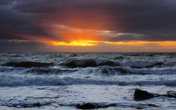Картинка природа побережье австралия виктория морнингтон горные породы закат солнца
