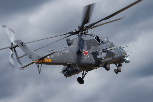 Обои картинки фото mi-35, авиация, вертолёты, вертушка