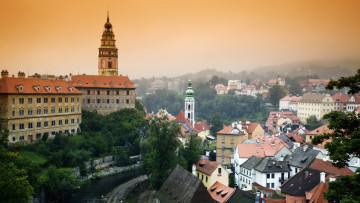 Картинка cesky krumlov czech republic города панорамы