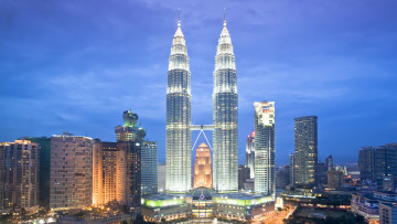 Картинка petronas towers kuala lumpur malaysia города куала лумпур малайзия куала-лумпур