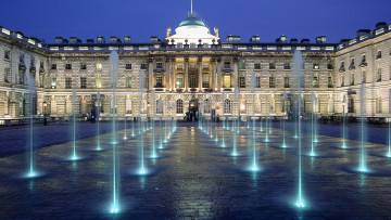 Картинка somerset house london england города лондон великобритания фонтан