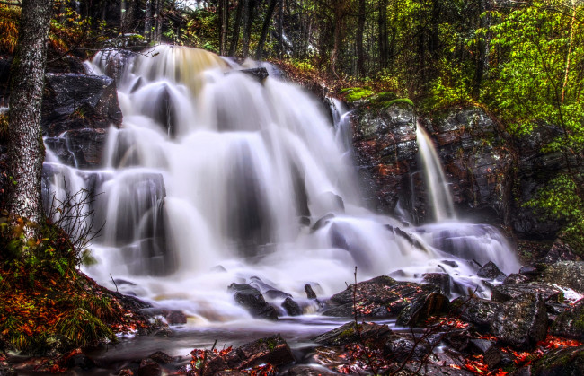 Обои картинки фото природа, водопады, камни, вода, бурный, поток