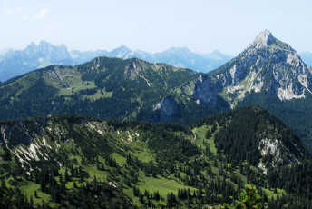 Картинка бавария германия природа горы ели