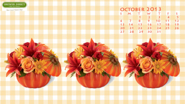 Картинка календари цветы розы тыква