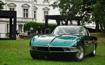 обоя 1963, lamborghini, 350, gtv, автомобили, классика, лужайка