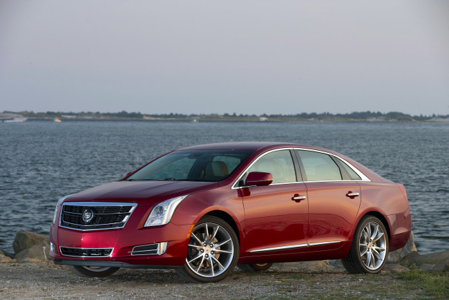 Обои картинки фото 2014, cadillac, xts, vsport, twin, turbo, v6, автомобили, море