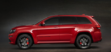 обоя автомобили, jeep, красный, srt, cherokee, grand, 2014г, wk2, red, vapor, eu-spec