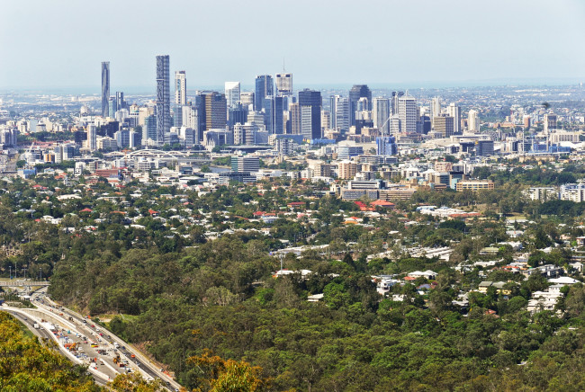 Обои картинки фото brisbane австралия, города, - панорамы, brisbane, панорама, австралия, дома