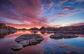 Картинка природа восходы закаты горы закат озеро