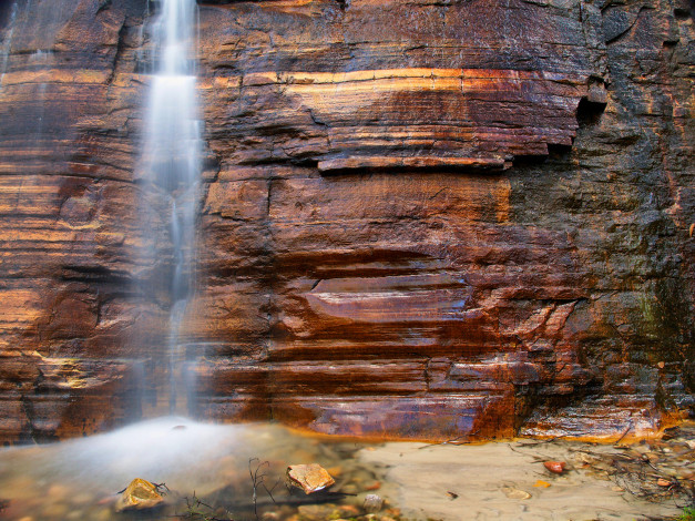 Обои картинки фото природа, водопады, водопад, скала
